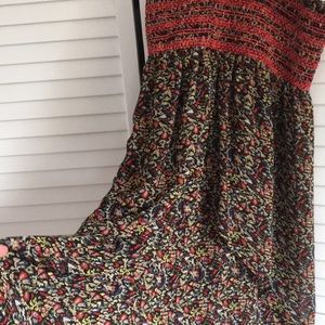 Strapless floral dress